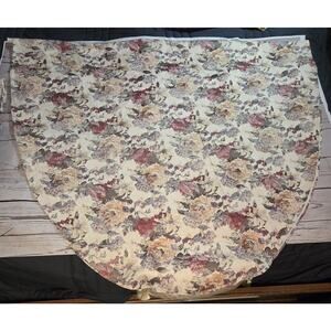 Shabby Chic W-C Designs Cotton Sateen Cream Floral Tablecloth #77104 w/9 napkins